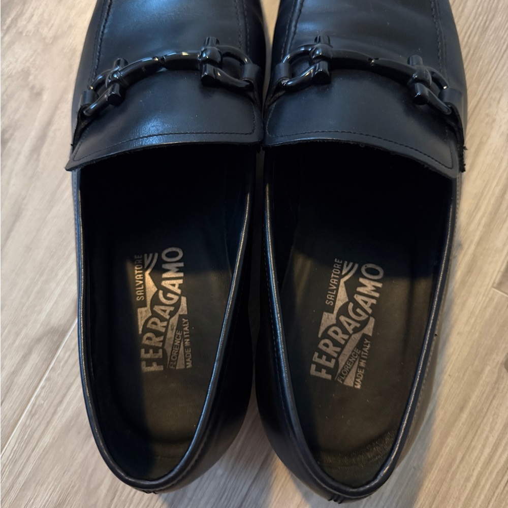 Salvatore Ferragamo Black Leather Loafers - Picture 4 of 6